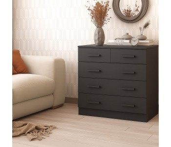 Комод "Бостон" 3+2 ящика графит (Ориноко)